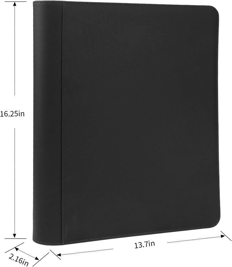 GERMUN Toploader Binder, Holds 324 Toploaders, 9 Pocket Top Loader Binders with Sleeves for 3 x 4'' Toploaders, Double-Sided Pocket Top Loader Storage Binder, Trading Card Binder - Diamond Black - Image 2